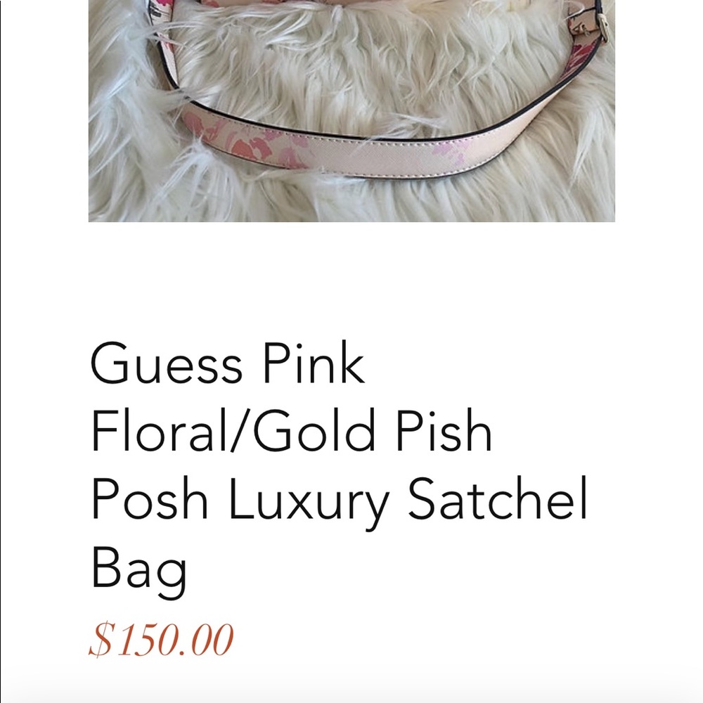 💖 NWT Guess Pink Floral Pish Posh purse - Picture 7 of 7